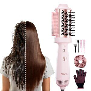 NOVUS  4-in-1 Blow Dryer Brush & Hair Straightener